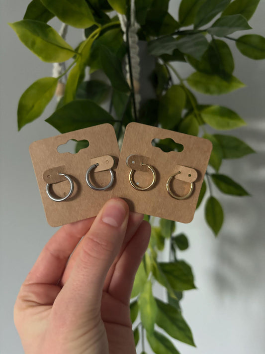 WATERPROOF dainty hoop earrings