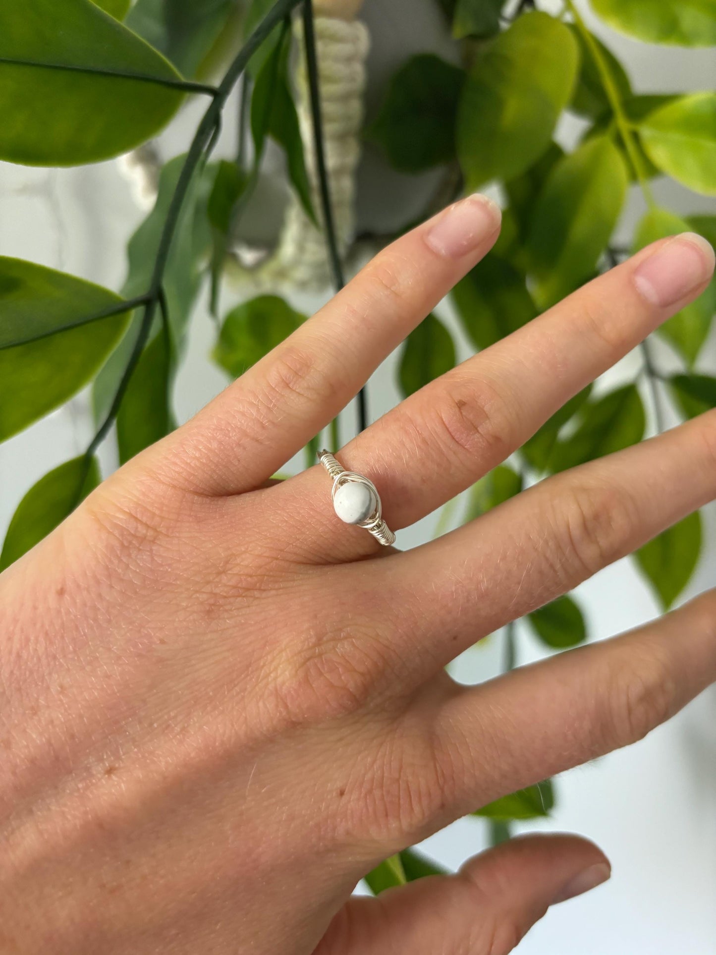 Wire Wrapped Marble Ring