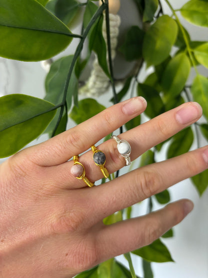 Wire Wrapped Marble Ring