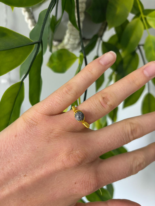 Wire Wrapped Marble Ring