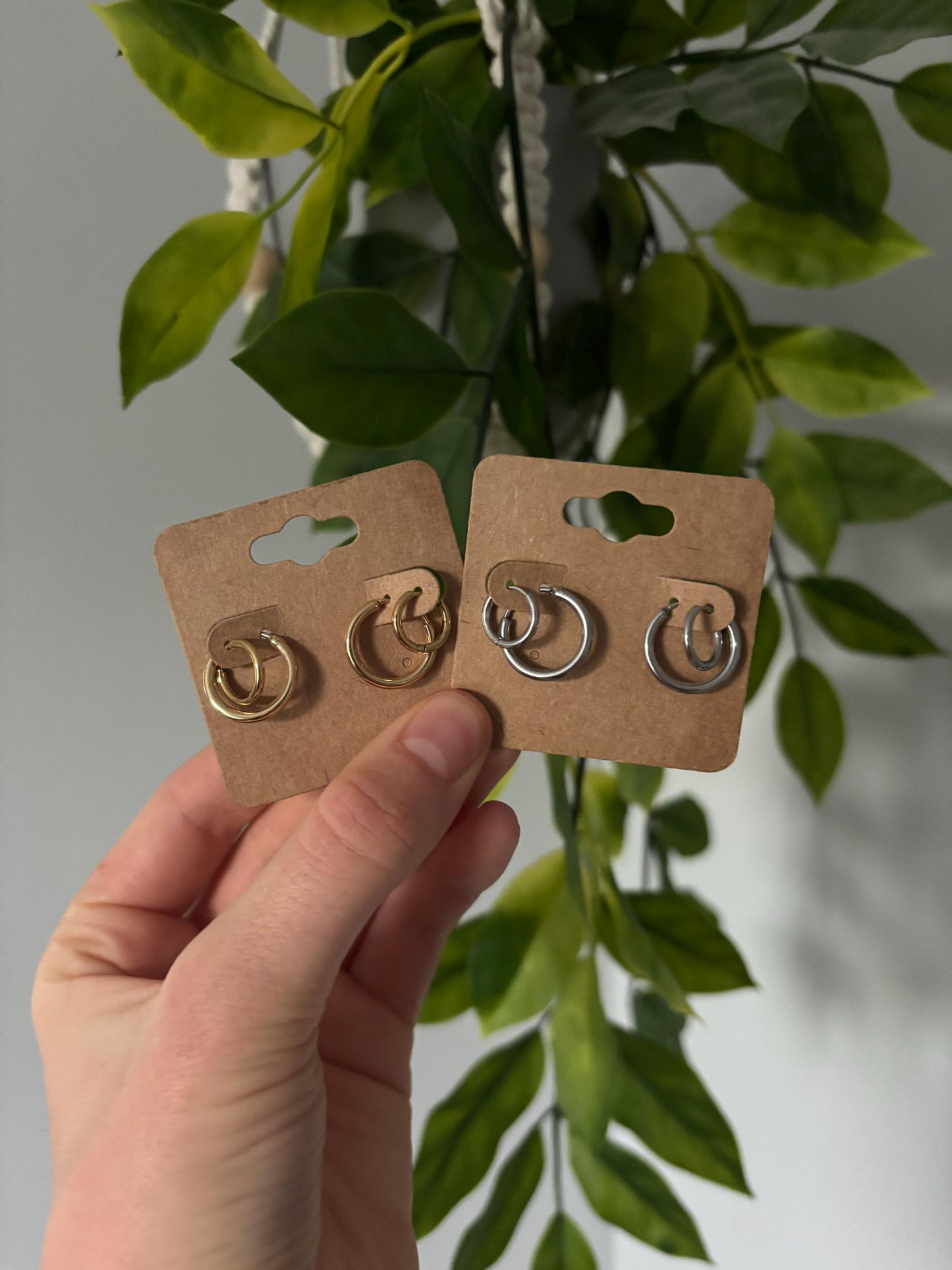 WATERPROOF dainty hoop earrings