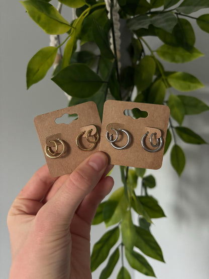 WATERPROOF dainty hoop earrings