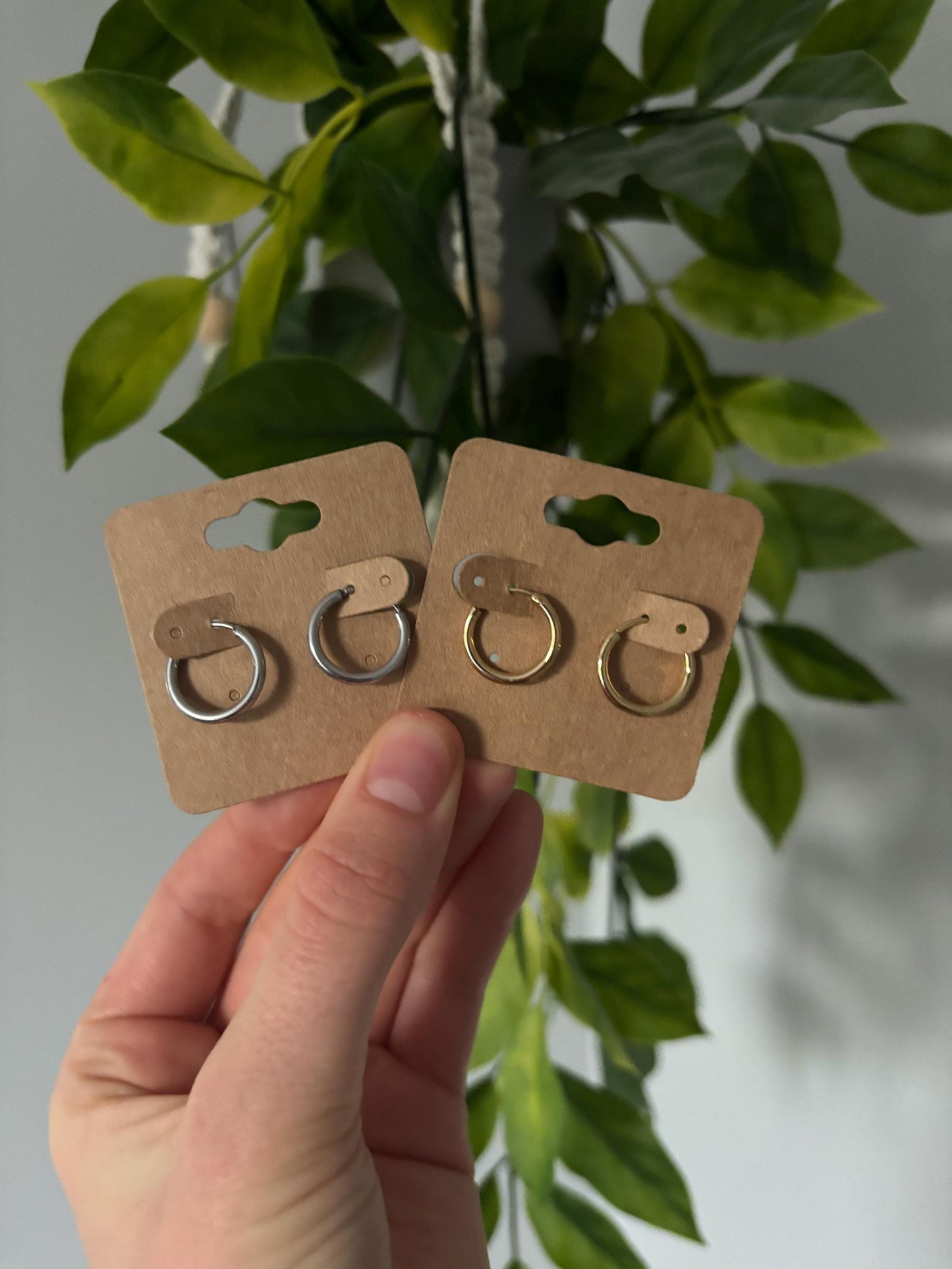 WATERPROOF dainty hoop earrings